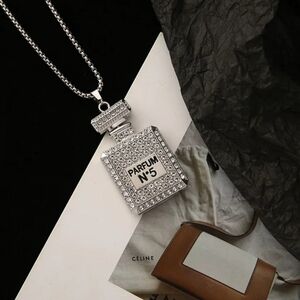 Luxury Titanium Parfum No. 5 Pendant Designer Style Jewelry